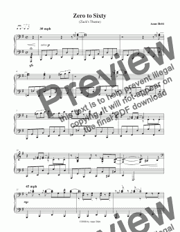 Crash The Car Sheet music for Piano, Saxophone tenor, Bass guitar, Drum  group (Jazz Band)