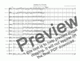 page one of Symphony No. 9 Excerpts (Brass and Percussion)