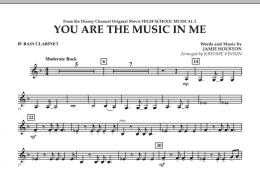 page one of You Are The Music In Me (from High School Musical 2) - Bb Bass Clarinet (Concert Band)