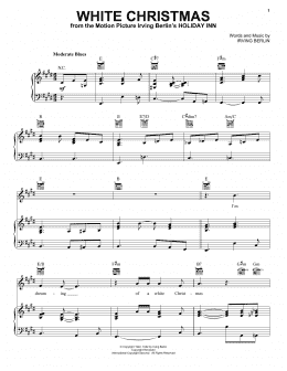 page one of White Christmas (Piano, Vocal & Guitar Chords (Right-Hand Melody))