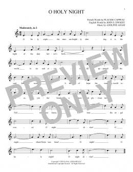 page one of O Holy Night (Ocarina)