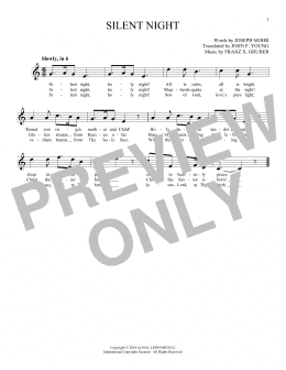 page one of Silent Night (Ocarina)