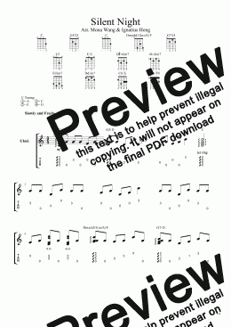 page one of Silent Night Fingerstyle Ukulele Solo