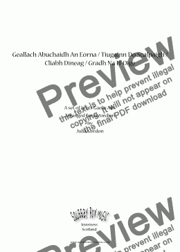 page one of Geallach Abuchaidh An Eòrna / Tiugainn Do Scalpaigh / Cliabh Dìneag / Gradh Na H-Oige