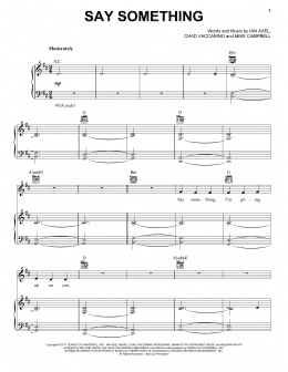 page one of Say Something (Vocal Pro + Piano/Guitar)