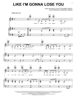 page one of Like I'm Gonna Lose You (Vocal Pro + Piano/Guitar)