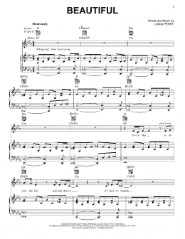 page one of Beautiful (Vocal Pro + Piano/Guitar)