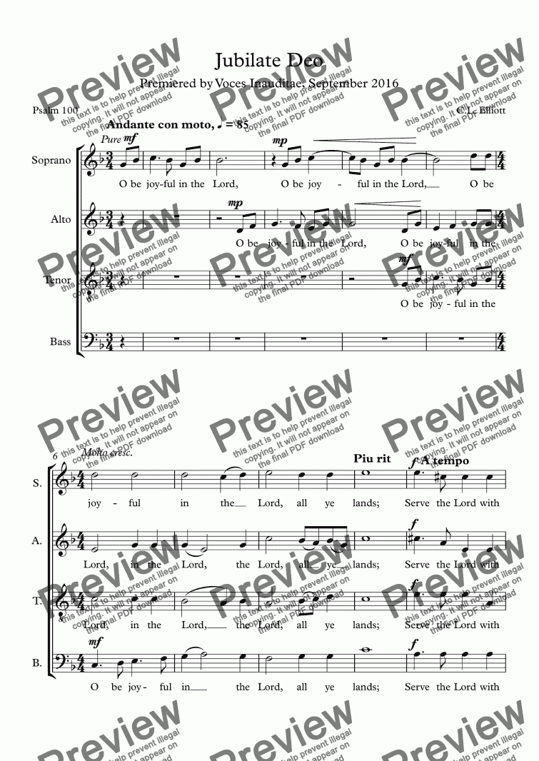 Jubilate Deo Download Sheet Music Pdf File