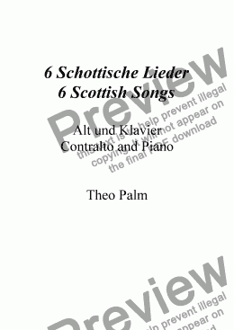 page one of 6 Schottische Lieder - 6 Scottish Songs