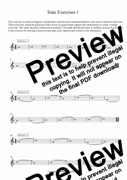 page one of Tone Exercises 1