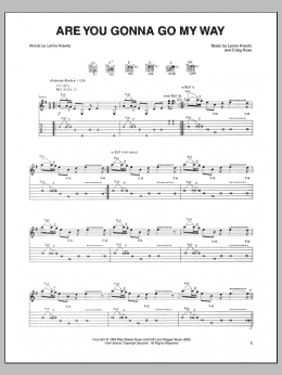 page one of Are You Gonna Go My Way (Guitar Tab)