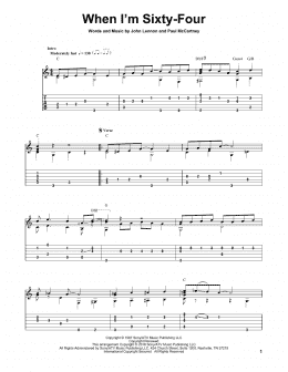 page one of When I'm Sixty-Four (Solo Guitar)