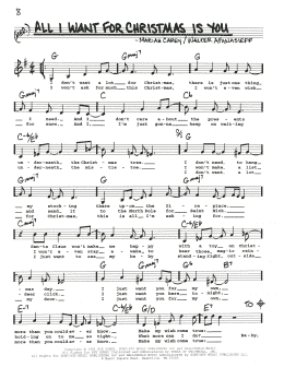 page one of All I Want For Christmas Is You (Real Book – Melody, Lyrics & Chords)