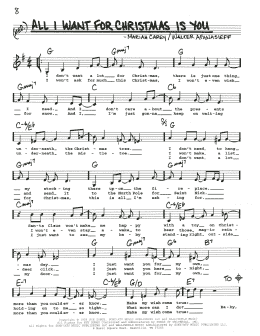 All I Want For Christmas Is You sheet music for guitar (chords