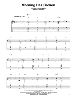 page one of Morning Has Broken (Solo Guitar)