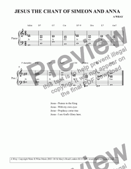 page one of JESUS THE CHANT OF SIMEON AND ANNA