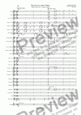 page one of Polish Lullaby Carol (Sleep, Little Jesus - Lulajże Jezuniu) - Concert Band