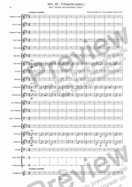 page one of BRASS BAND - Mvt. III - Ancient Airs and Dances