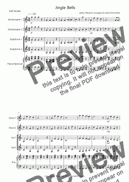 page one of Jingle Bells for Glockenspiel/Xylophone Duet