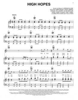 page one of High Hopes (Piano, Vocal & Guitar Chords (Right-Hand Melody))