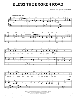 page one of Bless The Broken Road (Piano & Vocal)