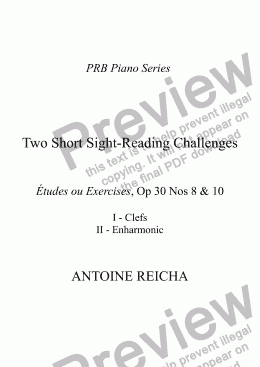 page one of PRB Piano Series: Two Short Sight-Reading Challenges