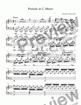 page one of Prelude in C Minor