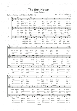 page one of The First Nowell (SAB Choir)