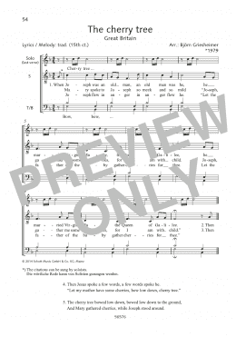 page one of The Cherry Tree (Choir)