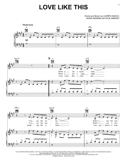 page one of Love Like This (Piano, Vocal & Guitar Chords (Right-Hand Melody))