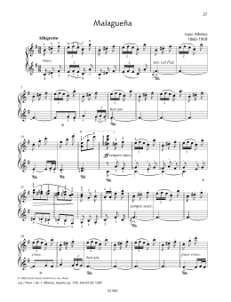 page one of Malaguena (Piano Solo)