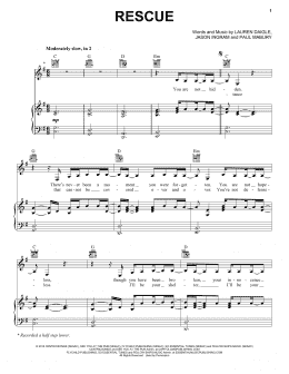 page one of Rescue (Piano, Vocal & Guitar Chords (Right-Hand Melody))