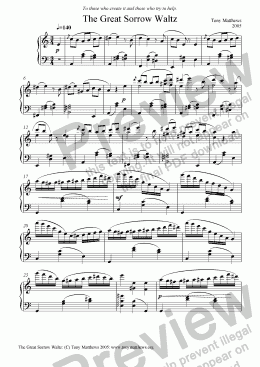 page one of The Great Sorrow Waltz