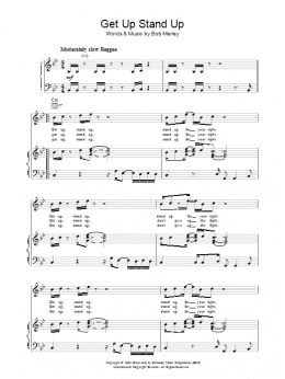 page one of Get Up Stand Up (Piano, Vocal & Guitar Chords)