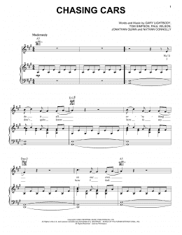 page one of Chasing Cars (Piano, Vocal & Guitar Chords (Right-Hand Melody))