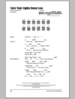 Forbandet Cusco cilia Turn Your Lights Down Low (Guitar Chords/Lyrics) - Print Sheet Music