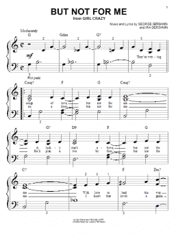 page one of But Not For Me (Big Note Piano)