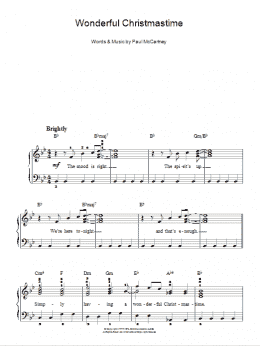 page one of Wonderful Christmastime (Easy Piano)