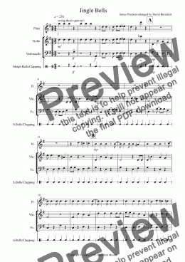 page one of Jingle Bells (Jazzy Style!) for Flute, Violin and Cello