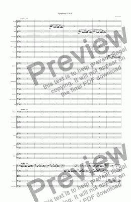 page one of Symphony #1 in D 4th Movement 