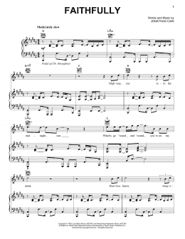 page one of Faithfully (Vocal Pro + Piano/Guitar)