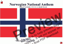 page one of Norwegian National Anthem for String Orchestra