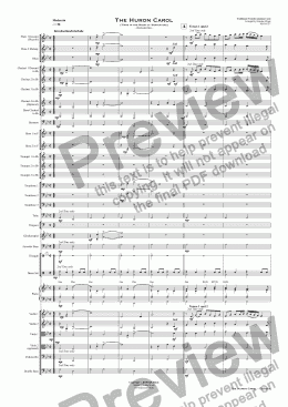 page one of The Huron Carol ('Twas in the Moon of Wintertime) - Orchestra