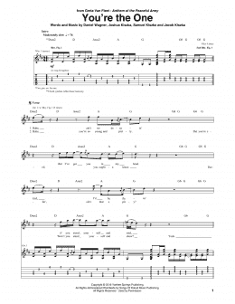 page one of You're The One (Guitar Tab)