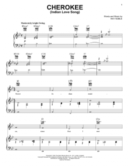 page one of Cherokee (Indian Love Song) (Piano, Vocal & Guitar Chords (Right-Hand Melody))