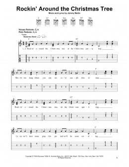 page one of Rockin' Around The Christmas Tree (Easy Guitar Tab)