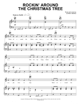 page one of Rockin' Around The Christmas Tree (Piano, Vocal & Guitar Chords (Right-Hand Melody))