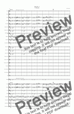 page one of Suite No. 3 V. Gavotte