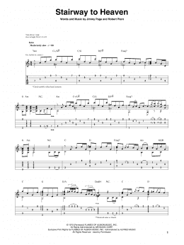 page one of Stairway To Heaven (Guitar Tab)