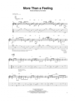 page one of More Than A Feeling (Guitar Tab)